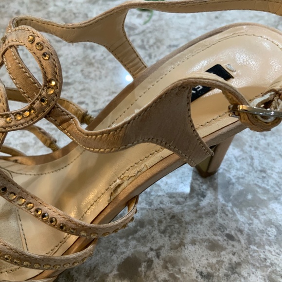 Alex Marie Gold Rhinestone Heels - Picture 3 of 4